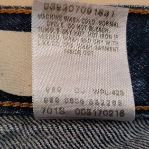 Levis 517 Bootcut Jeans 2006 Dark Blue Wear Bottom Hem 36 x 30 Mens - Picture 10 of 16